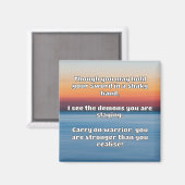 Empathウォリアー前向きル引用文勇気付けられる マグネット (正面/裏面)