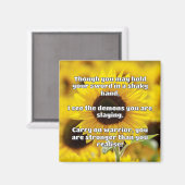 Empathウォリアー前向きル引用文勇気付けられる マグネット (正面/裏面)