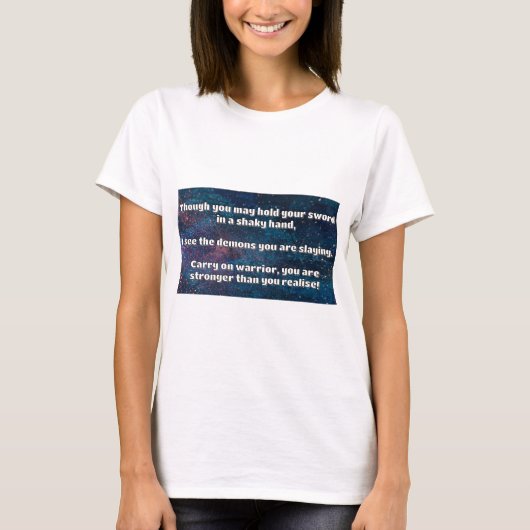 Empathウォリアー前向きル引用文勇気付けられる Tシャツ (正面)