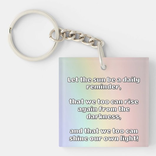 Empathシャイン前向き勇気付けられる引用文 キーホルダー (正面)