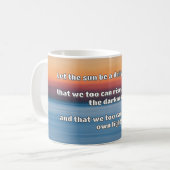 Empathシャイン前向き勇気付けられる引用文 コーヒーマグカップ (正面左)