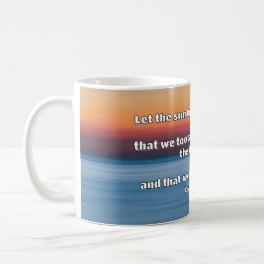 Empathシャイン前向き勇気付けられる引用文 コーヒーマグカップ (左)