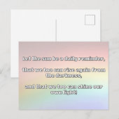 Empathシャイン前向き勇気付けられる引用文 ポストカード (正面/裏面)