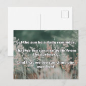 Empathシャイン前向き勇気付けられる引用文 ポストカード (正面/裏面)