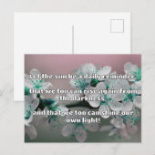 Empathシャイン前向き勇気付けられる引用文 ポストカード (正面/裏面)