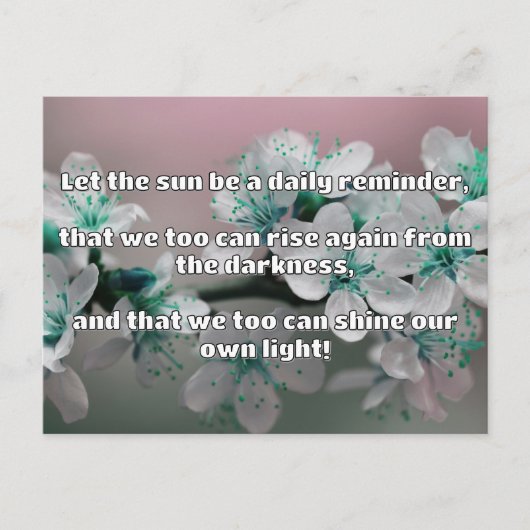 Empathシャイン前向き勇気付けられる引用文 ポストカード (正面)