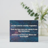 Empathシャイン前向き勇気付けられる引用文 ポストカード (スタンド正面)