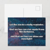 Empathシャイン前向き勇気付けられる引用文 ポストカード (正面/裏面)