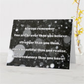 Empathブレイブリー前向き勇気付けられる引用文 カード (黄色い花)