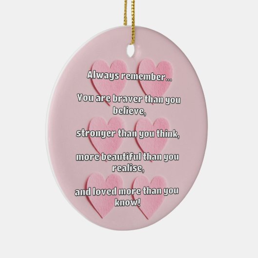 Empathブレイブリー前向き勇気付けられる引用文 セラミックオーナメント (右)