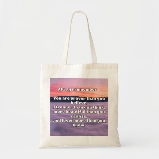 Empathブレイブリー前向き勇気付けられる引用文 トートバッグ (正面)