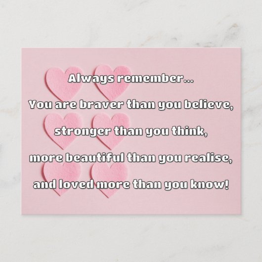 Empathブレイブリー前向き勇気付けられる引用文 ポストカード (正面)