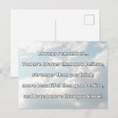 Empathブレイブリー前向き勇気付けられる引用文 ポストカード (正面/裏面)
