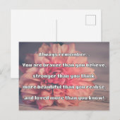 Empathブレイブリー前向き勇気付けられる引用文 ポストカード (正面/裏面)