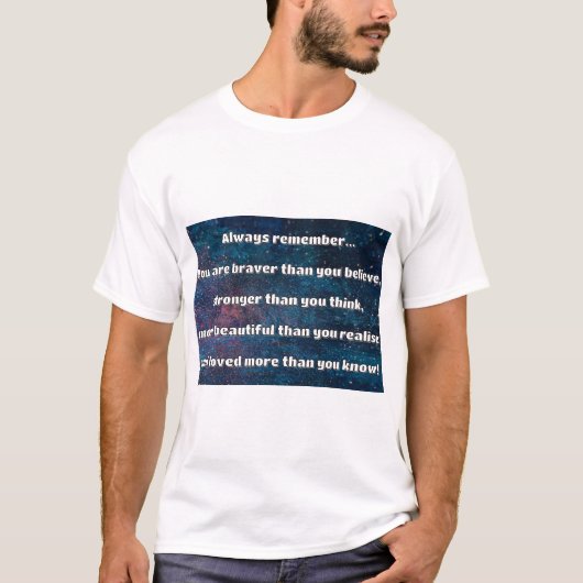 Empathブレイブリー前向き勇気付けられる引用文 Tシャツ (正面)