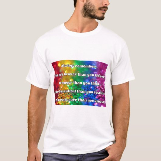Empathブレイブリー前向き勇気付けられる引用文 Tシャツ (正面)
