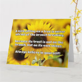 Empath信仰前向き勇気付けられる引用文 カード (黄色い花)