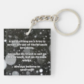 Empath信仰前向き勇気付けられる引用文 キーホルダー (裏面)