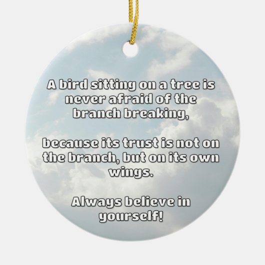 Empath信仰前向き勇気付けられる引用文 セラミックオーナメント (正面)