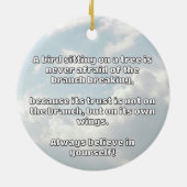 Empath信仰前向き勇気付けられる引用文 セラミックオーナメント (裏面)