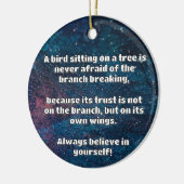 Empath信仰前向き勇気付けられる引用文 セラミックオーナメント (左)