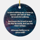 Empath信仰前向き勇気付けられる引用文 セラミックオーナメント (裏面)