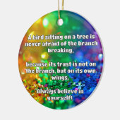 Empath信仰前向き勇気付けられる引用文 セラミックオーナメント (左)