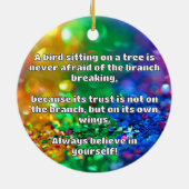 Empath信仰前向き勇気付けられる引用文 セラミックオーナメント (裏面)