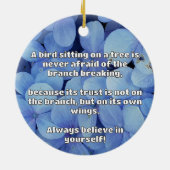 Empath信仰前向き勇気付けられる引用文 セラミックオーナメント (裏面)