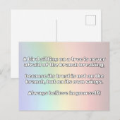 Empath信仰前向き勇気付けられる引用文 ポストカード (正面/裏面)