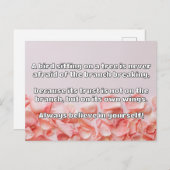 Empath信仰前向き勇気付けられる引用文 ポストカード (正面/裏面)