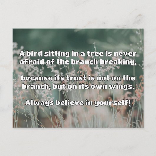 Empath信仰前向き勇気付けられる引用文 ポストカード (正面)