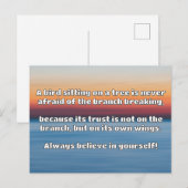 Empath信仰前向き勇気付けられる引用文 ポストカード (正面/裏面)