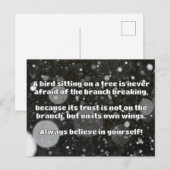 Empath信仰前向き勇気付けられる引用文 ポストカード (正面/裏面)