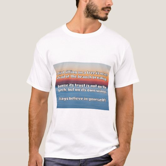 Empath信仰前向き勇気付けられる引用文 Tシャツ (正面)
