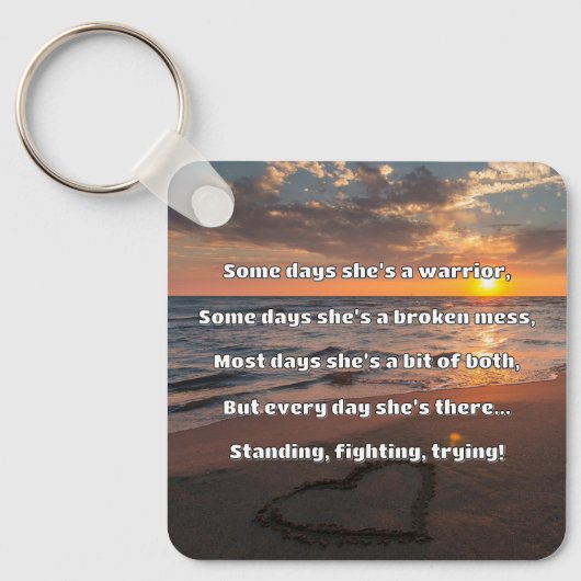 Empath強度前向き引用文勇気付けられる キーホルダー (正面)