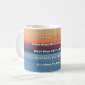 Empath強度前向き引用文勇気付けられる コーヒーマグカップ (正面左)