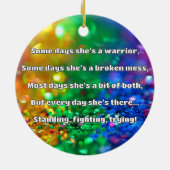 Empath強度前向き引用文勇気付けられる セラミックオーナメント (裏面)