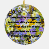 Empath強度前向き引用文勇気付けられる セラミックオーナメント (裏面)