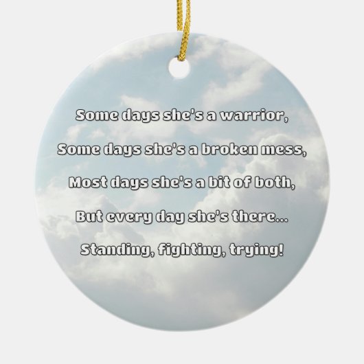 Empath強度前向き引用文勇気付けられる セラミックオーナメント (正面)