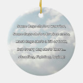 Empath強度前向き引用文勇気付けられる セラミックオーナメント (裏面)