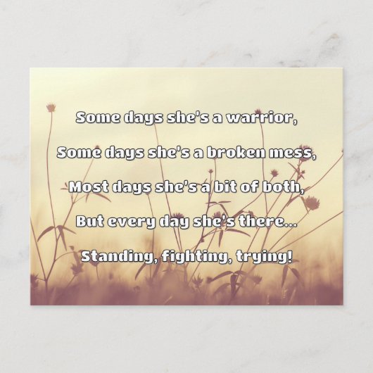 Empath強度前向き引用文勇気付けられる ポストカード (正面)