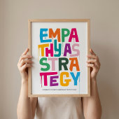Empathy As Strategy Poster – Typography Wall Print ポスター