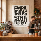 Empathy As Strategy Poster – Typography Wall Print ポスター