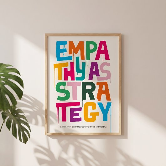 Empathy As Strategy - Typography Print | Wall Art ポスター