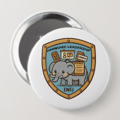 Empathy Elephant – Harmonic Leadership 缶バッジ (正面&裏面)