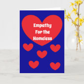 Empathy for Homeless People:  Dark Blue & Red カード (黄色い花)