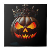 Emperor Jack-O-Lantern Halloween Ceramic Tile タイル (正面)