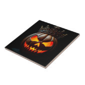 Emperor Jack-O-Lantern Halloween Ceramic Tile タイル (側面)