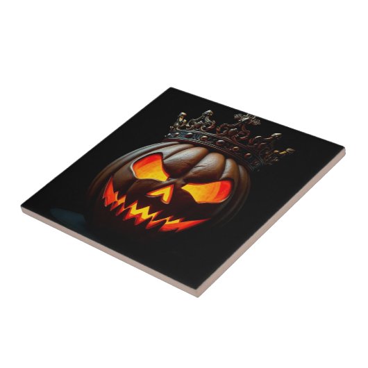 Emperor Jack-O-Lantern Halloween Ceramic Tile タイル (側面)
